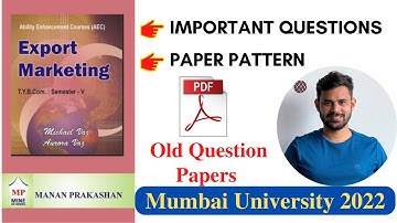 TYBCOM Export Marketing important Questions