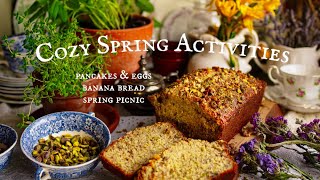Cozy Spring Breakfast: Pancakes, Banana Bread, Seed Starting 🥞 Cinematic ASMR Cooking