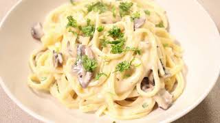 Creamy Garlic Pasta || Mushroom Pasta || Spaghetti mushroom pasta