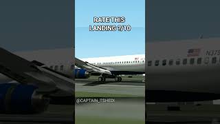 Smooth 737 800 landing🧈🧈 #aviation #boeing #737 #xplane #swiss001landing #shorts #airplane #mobile