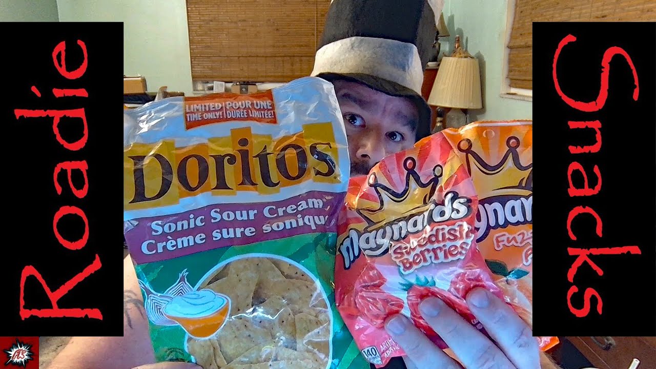 Roadie Snacks Haul Sonic Sour Cream Doritos and Maynard's Swedish