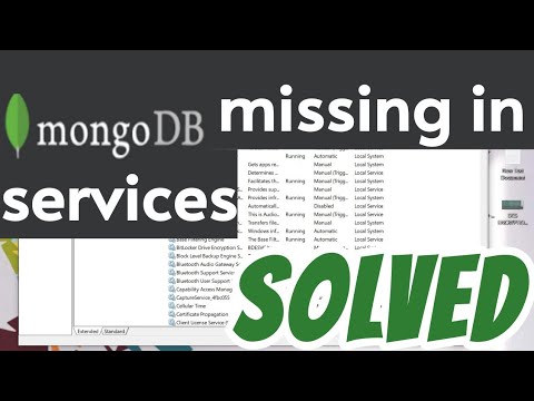 Solve mongodb not showing or missing in services