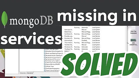 Solve mongodb not showing or missing in services