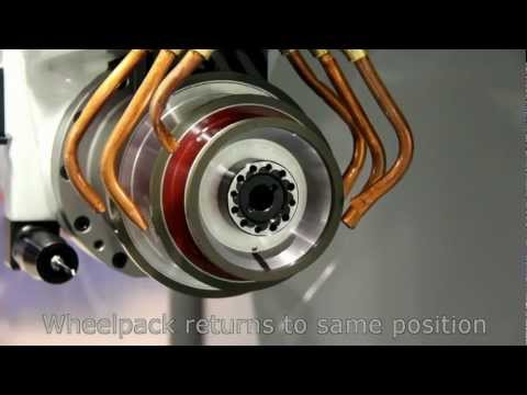 Wheel change on the ANCA MX7 tool grinder