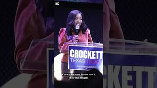 Jasmine Crockett told supporters Tuesday night that Texas primary election results would be delayed