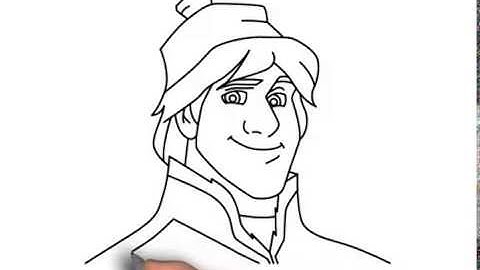 How to draw Kristoff from Frozen step by step easy drawing tutorial