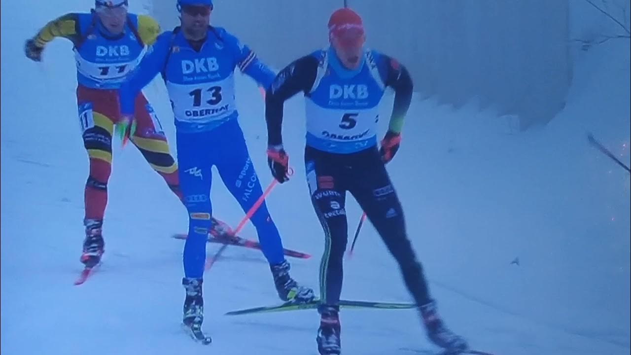 World Cup , Skiskyting Jaktstart menn. Fillon Maillet win. (part 1