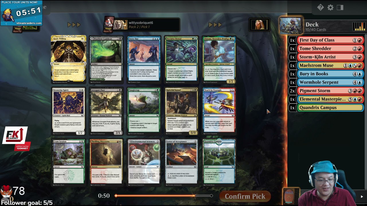 Learn how to draft Strixhaven (draft picks only) Prismari double Rootha