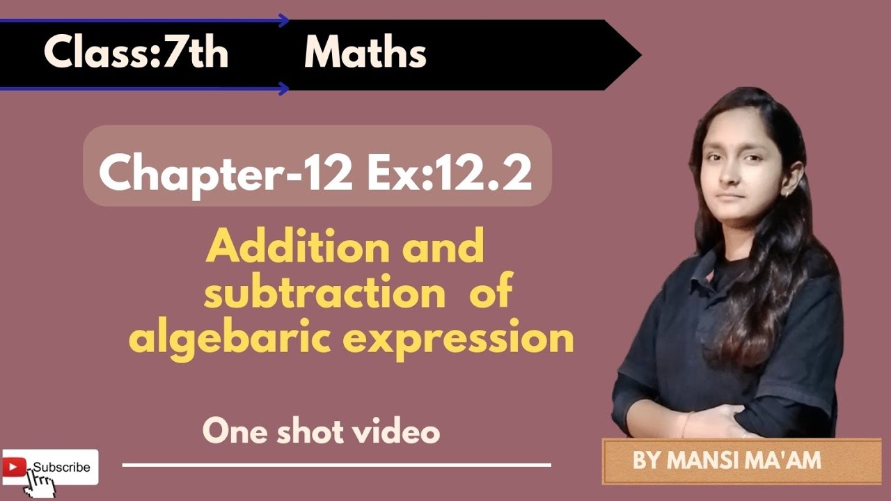 Chapter-12 | Ex:-12.2 | Algebraic expression | Class 7th Maths by Mansi ...