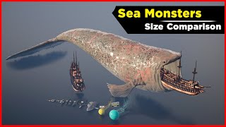 Sea Monsters Size Comparison Incredible Sea Monsters Data Slide