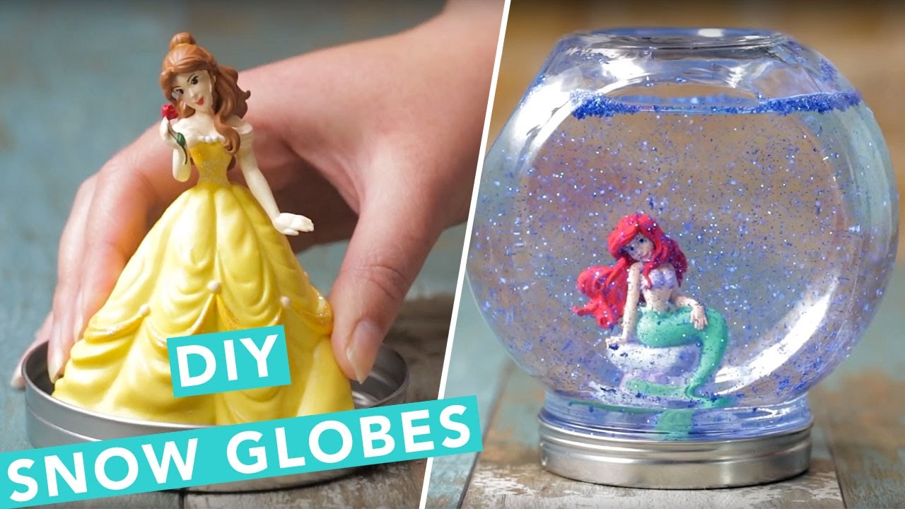 DIY Disney Princess Snow Globes, DIY Snow Globes, Disney DIY Crafts