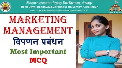 Marketing Management |  Most Important | MCQ part -2 | By Radha Pandey