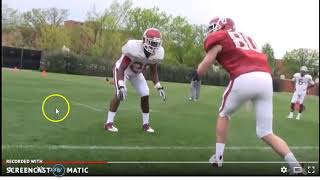 Oklahoma Spring ball DB 1 on 1s breakdown cornerback pro