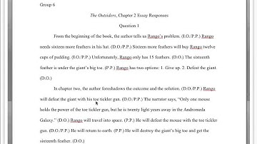 HW: The Outsiders Chapter 2 Essay Responses -- Final Cut