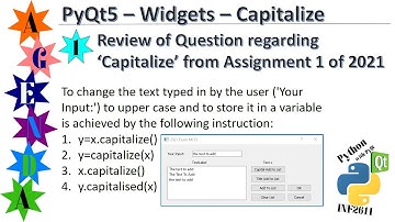 INF2611 - 2021 - Assignment 1 - Capitalize