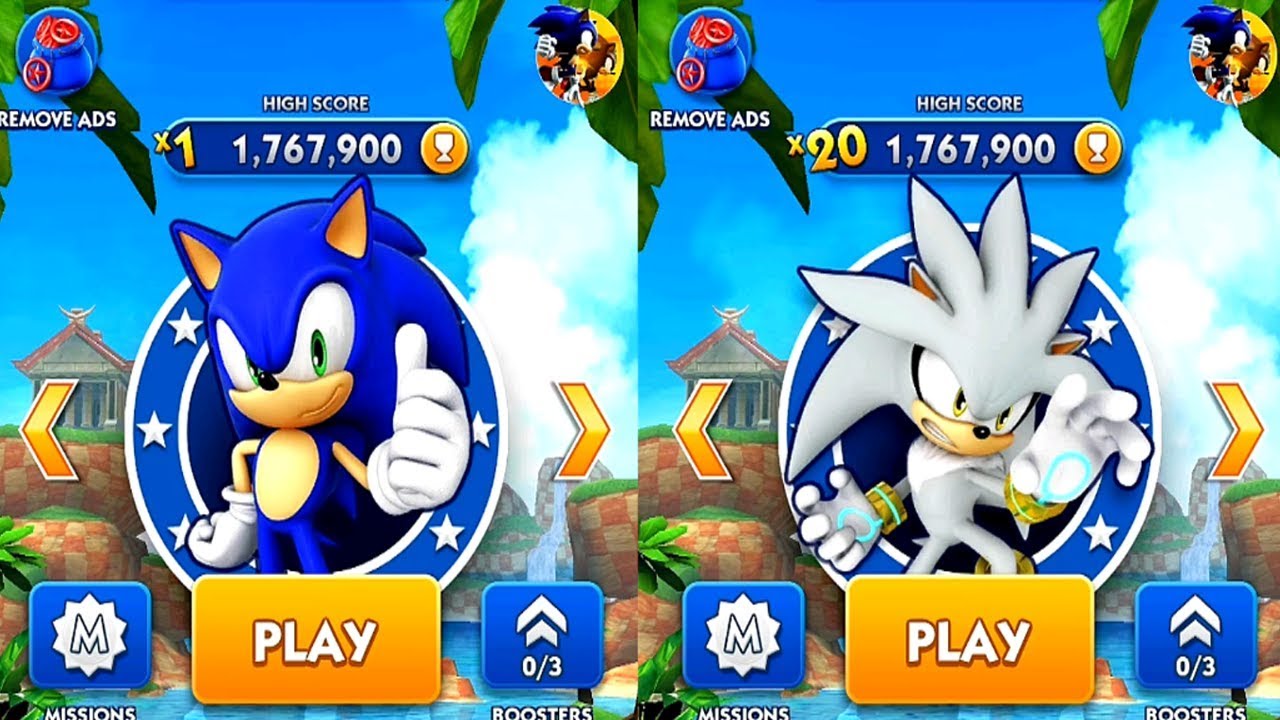 Sonic Dash SONIC VS SILVER Android iPad iOS Gameplay