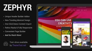 Zephyr | Material Design Theme Free Download