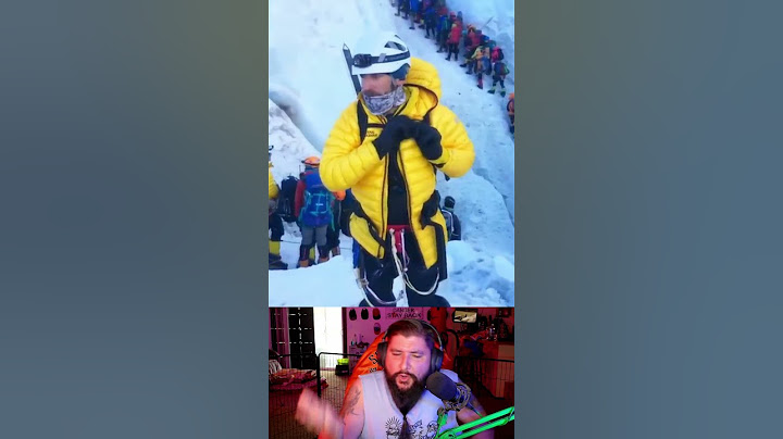 Huge line at the top of Mt. Everest!