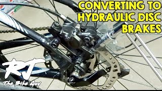 How To Convert To Hydraulic Disc Brakes From Mechanical Disc Brakes On Mountain Bike