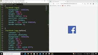 How to Create Facebook Logo Using HTML and CSS