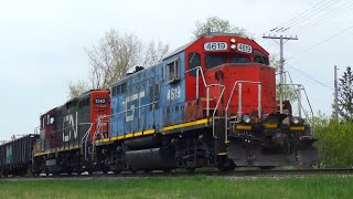 Rare GTW GP9R Leading Local Freight North on CN Letellier Subdivision (2023/05/17)