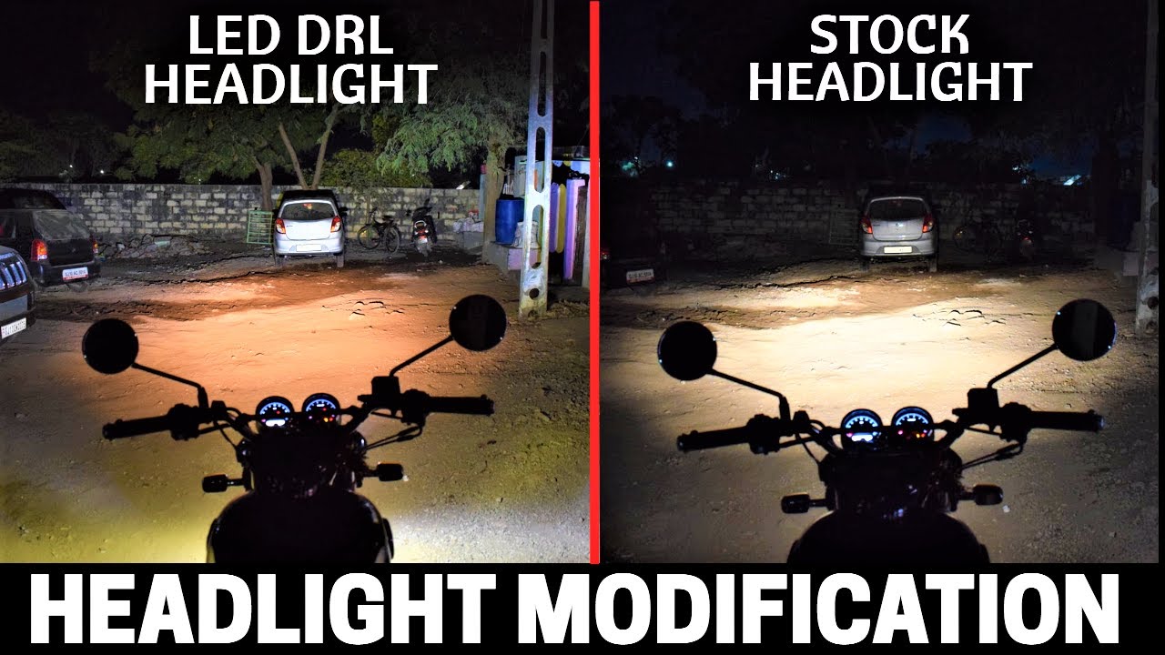 Headlight Modification Options Stock Vs Aftermarket LED lights DRL