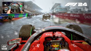 F1 23 ( 2024 mod ) Ferrari SF-24 F1 Hungarian Grand Prix Dynamic Weather | SteeringWheelGameplay
