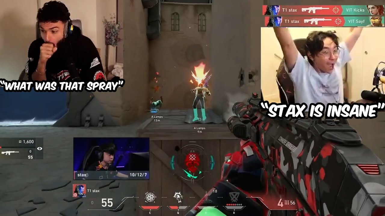 Tarik & TenZ Reacts To T1 Stax Insane 1v3 CLUTCH Against Vitality In VCT