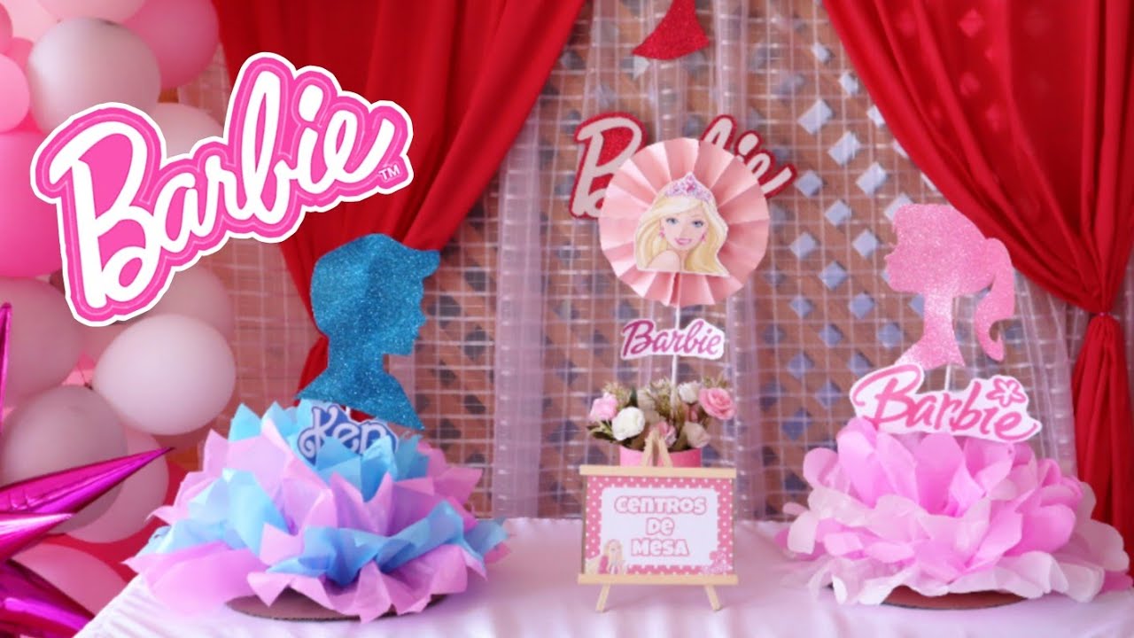 Tutorial Centro de Mesa con Globos de Barbie para Principiantes