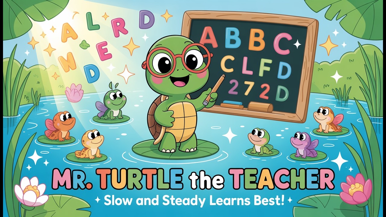 Mr. Turtle’s Pond School | Fun & Educational Poem for Kids 