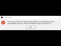 Error your system hasn't been patched against critical Windows security vulnerabilities: FACEIT
