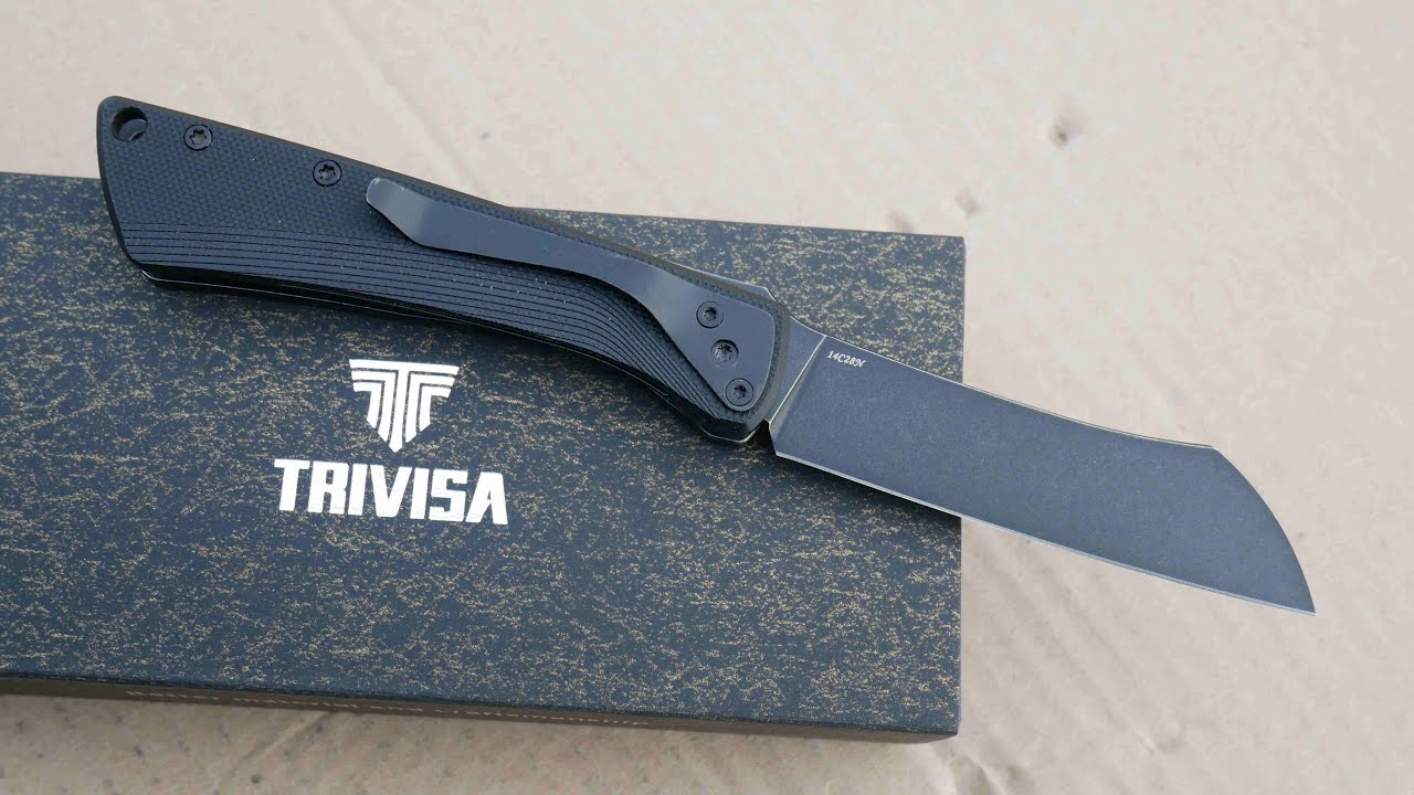 Higonokami, TRIVISA Norma 03B, 14C28N Blackwash, G10 Black
