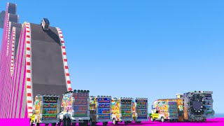 Biggest Super Mega Ramp 😱😱 Challenge Motu Patlu cartoon in GTA 5 !! सबसे बड़ा DJ MEGA RAMP CHALLENGE screenshot 5
