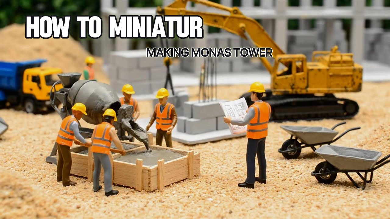 Miniature 3D Diorama: The Making of Monas Jakarta | Realistic Construction Story 