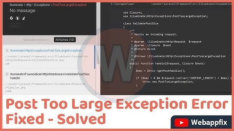 PostTooLargeException in Laravel | Post Too Large Exception Laravel | Ubuntu Cloud Server | Fixed