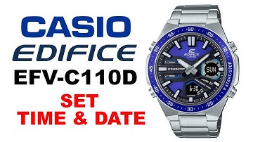 How to set digital time and date on Casio Edifice EFV-C110D