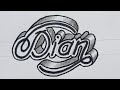 3d Drawing Calligraphy Name For Beginners How To Draw Art On Paper Step By Step 35