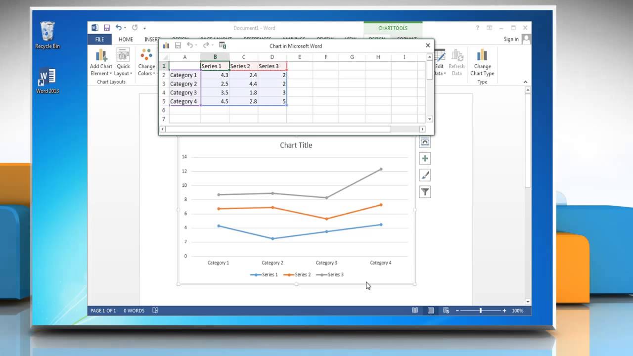 Microsoft Word Chart