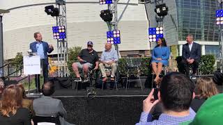 Lamont & Tonelli Introduce Joe Lacob At Chase Center Reveal Week Press Conference 03-18-19