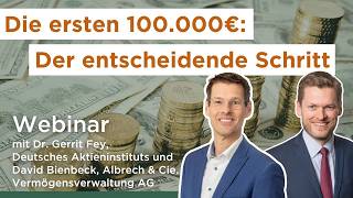 Vermögensaufbau: Wie kommt man zu den ersten 100.000 Euro? | V-CHECK Webinar