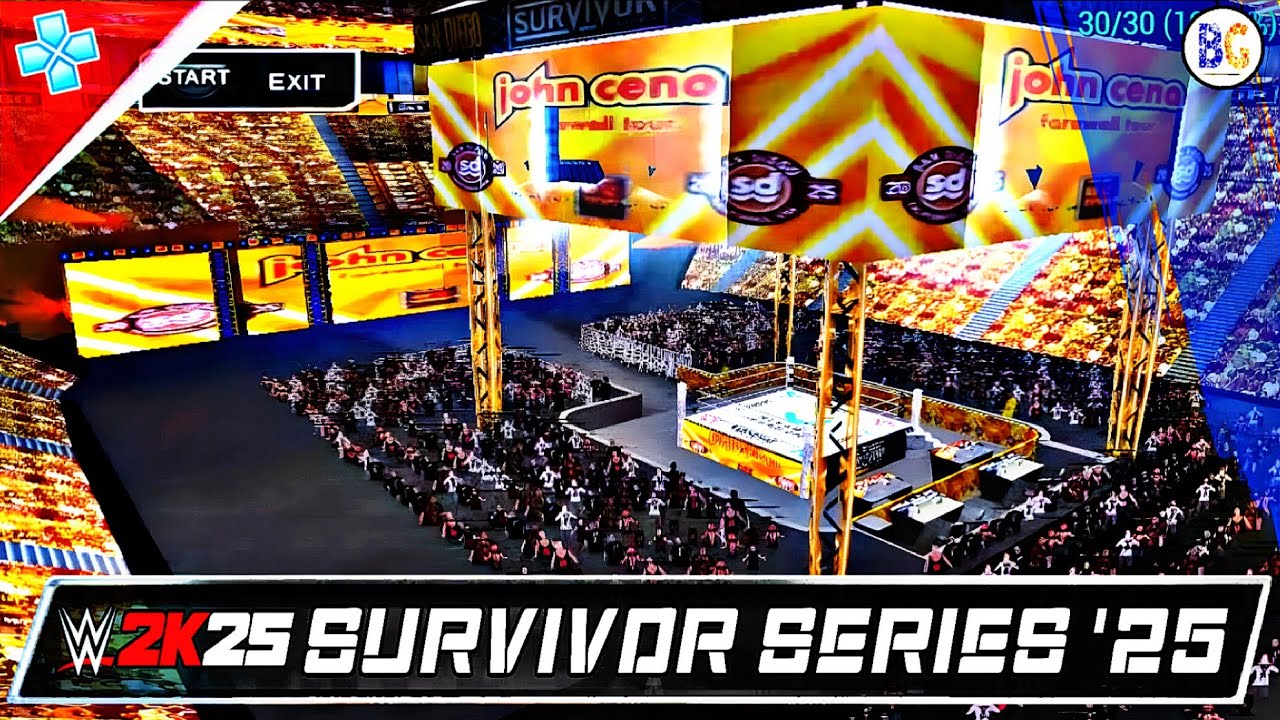 WWE 2K25 PSP - SURVIVOR SERIES 2025 OFFICIAL ARENA W/T PROPER STAGE & LEDs || BORN FOR GAMERS !!!