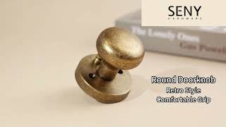 SENY Contemporary Interior Door Knobs with Mushroom Metal Knob & Round Rosette