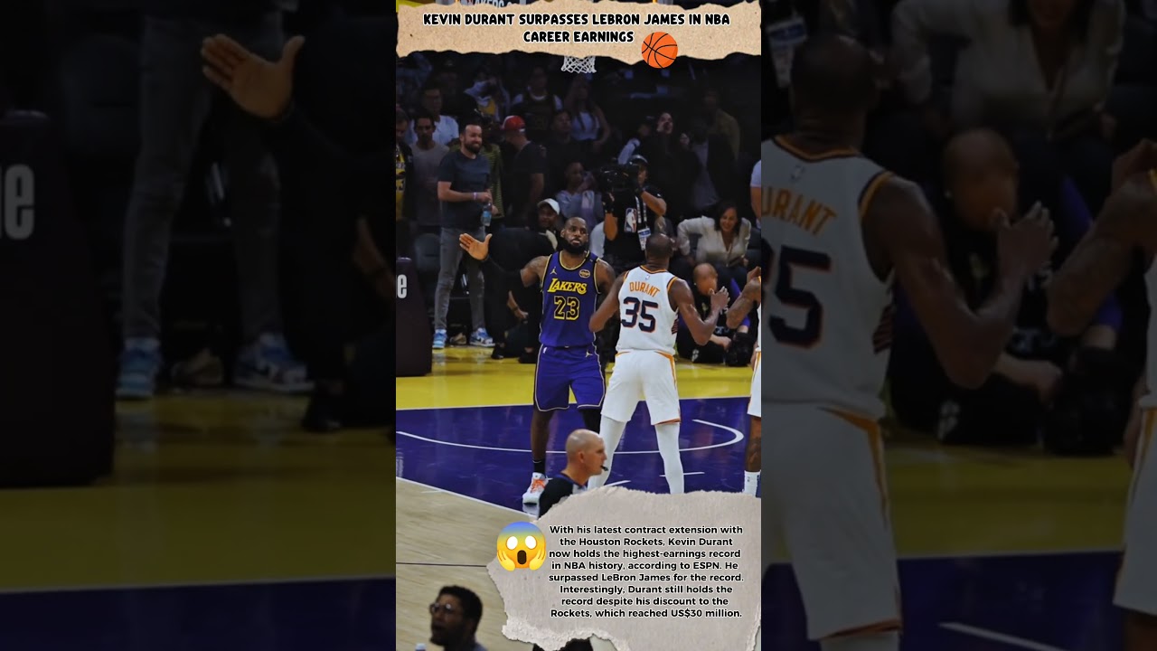 Kevin Durant Surpasses LeBron James in NBA Career Earnings! 💰🔥
