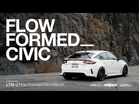 Rotiform Flow Formed Tech LTN-J Matte Black 18x9.5 Honda Civic Type R | 4K