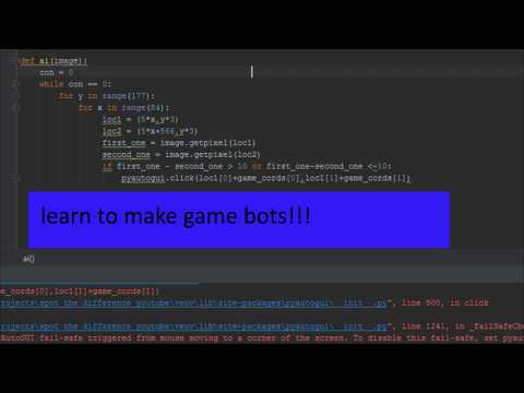 making a game bot for the game spot the difference//part 2/how to make game bots using python
