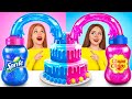 Pink vs Blue Color Food Challenge | Eating Battle with One Colored Food by RATATA BOOM