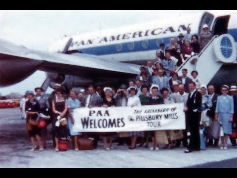 1959 Pan Am Boeing 377 Stratocruiser in Bermuda ~ Interior &amp; Landing at NYC