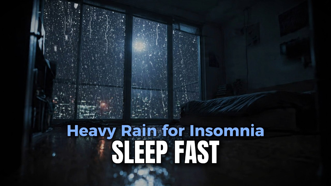 Can't Sleep? Let Heavy Rain Help You Fall Asleep Fast 1 Hour