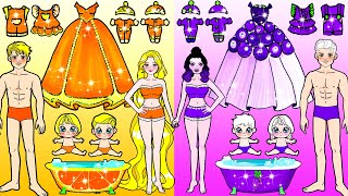 Orange VS Violet Family NEW FASHION 🧡💜 - Barbie's New Home Handmade - Barbie Land