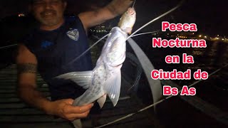 Pesca Nocturna en la Ciudad de Bs As  Un muelle de Lujo  Linda Variada pescamos hasta el Amanecer